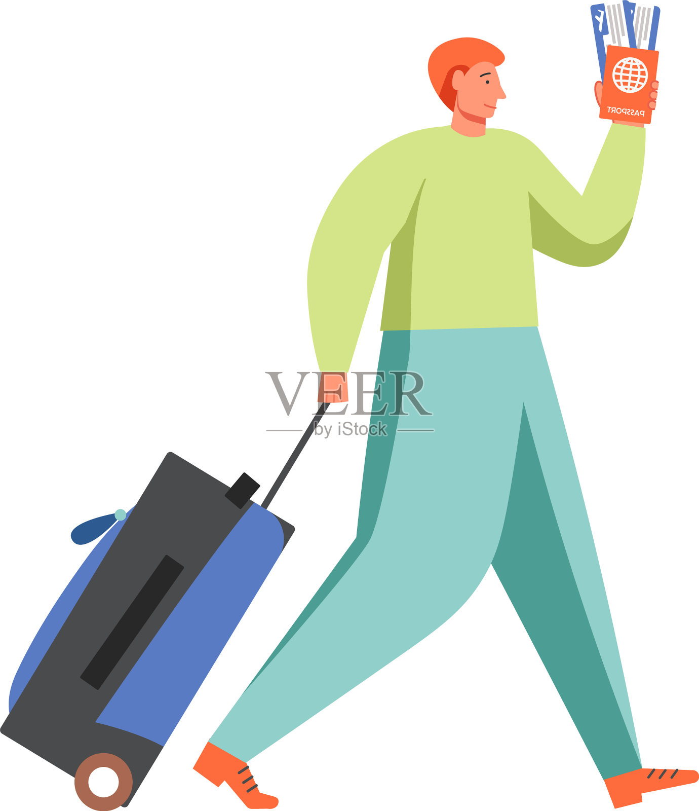 旅游性格平淡孤立设计元素图片