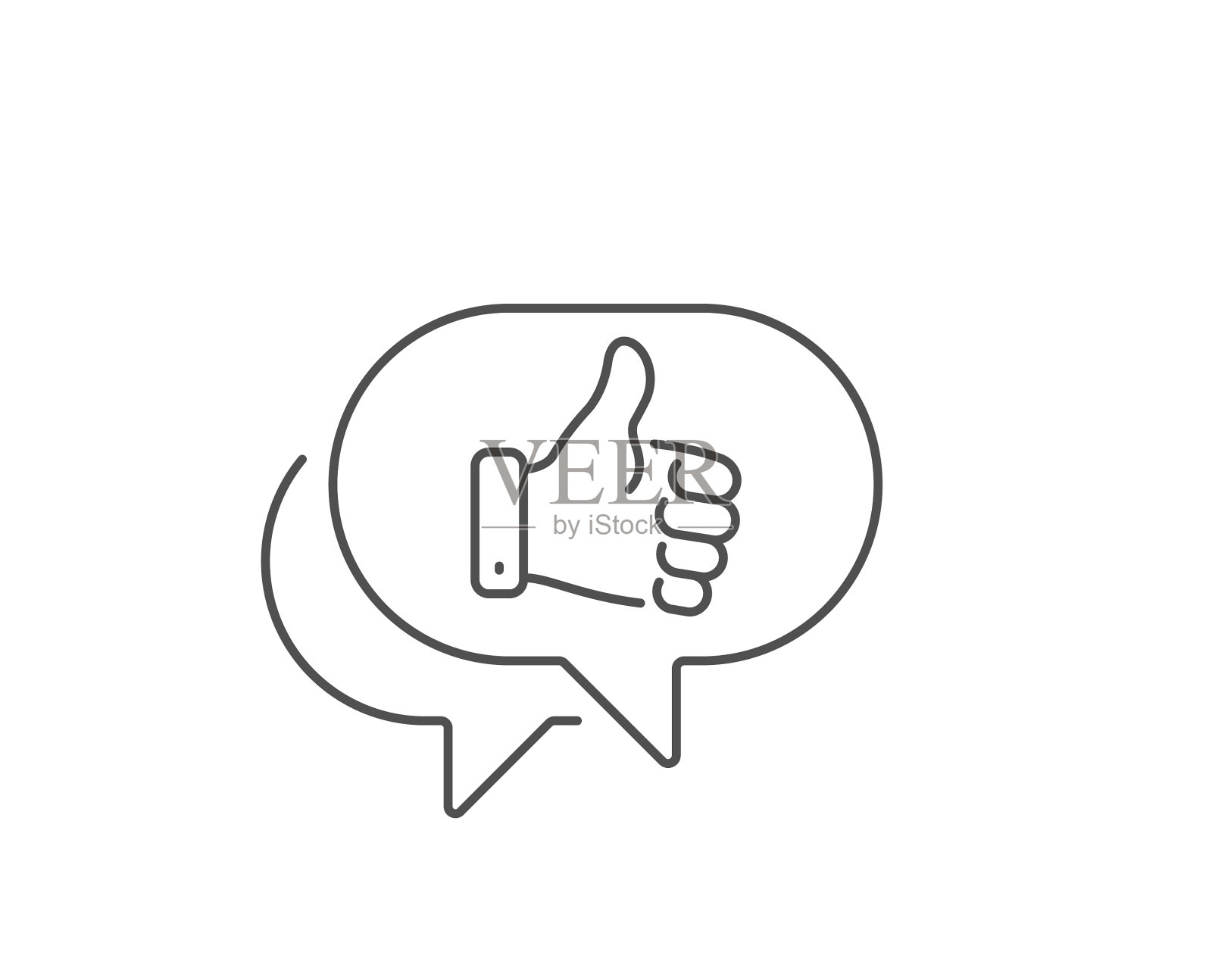 像手线图标大拇指向上的手势图标素材