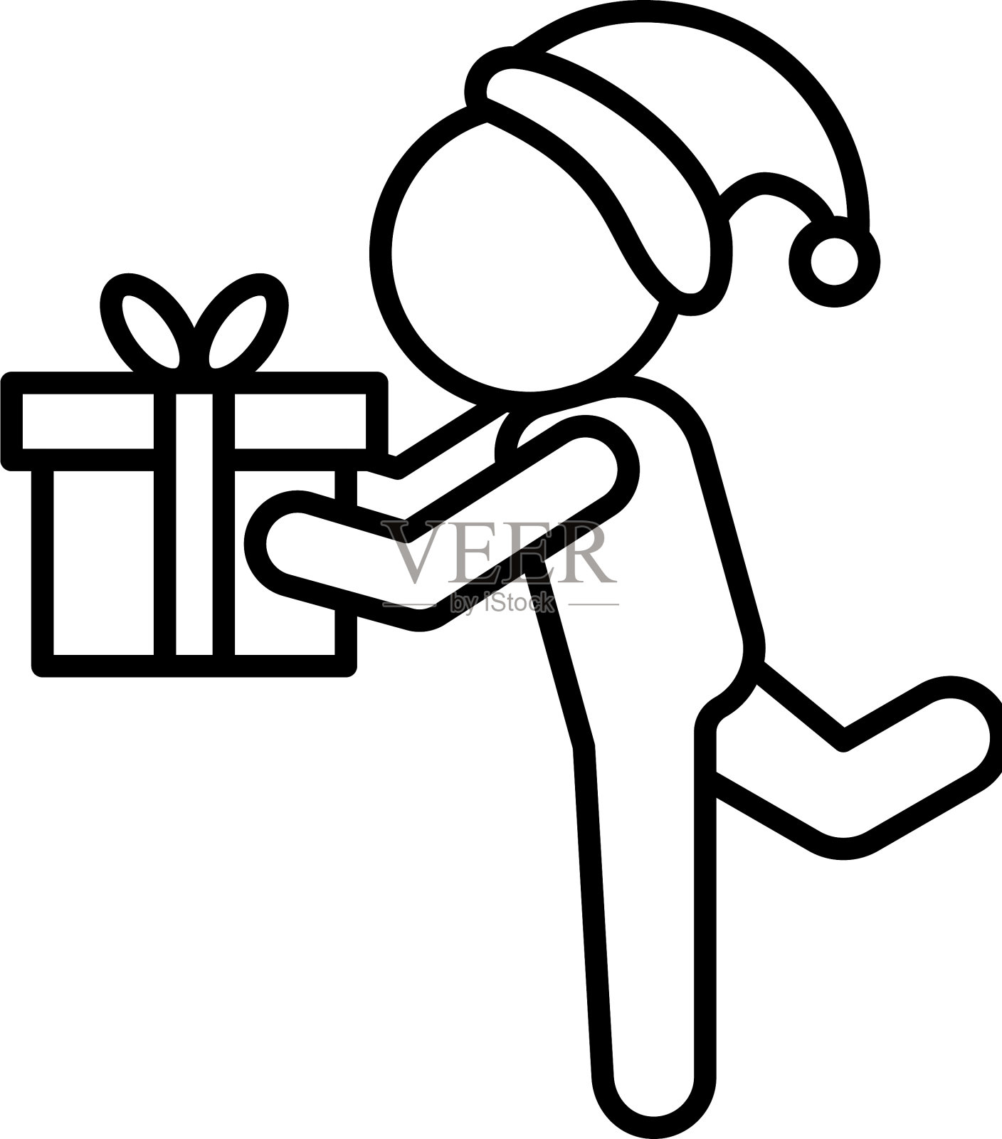 给我白色背景上的礼物符号插画图片素材