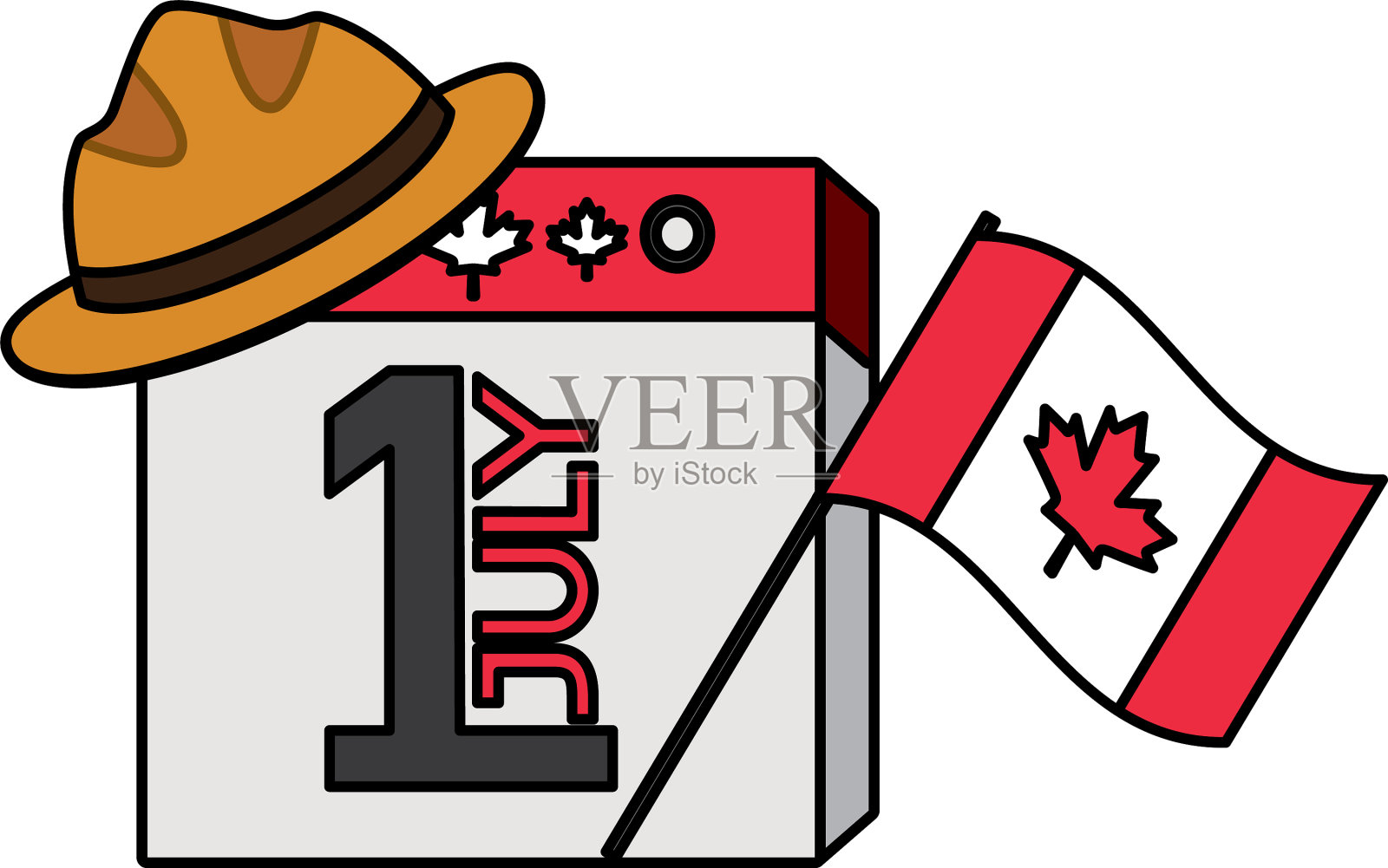 加拿大日快乐设计元素图片