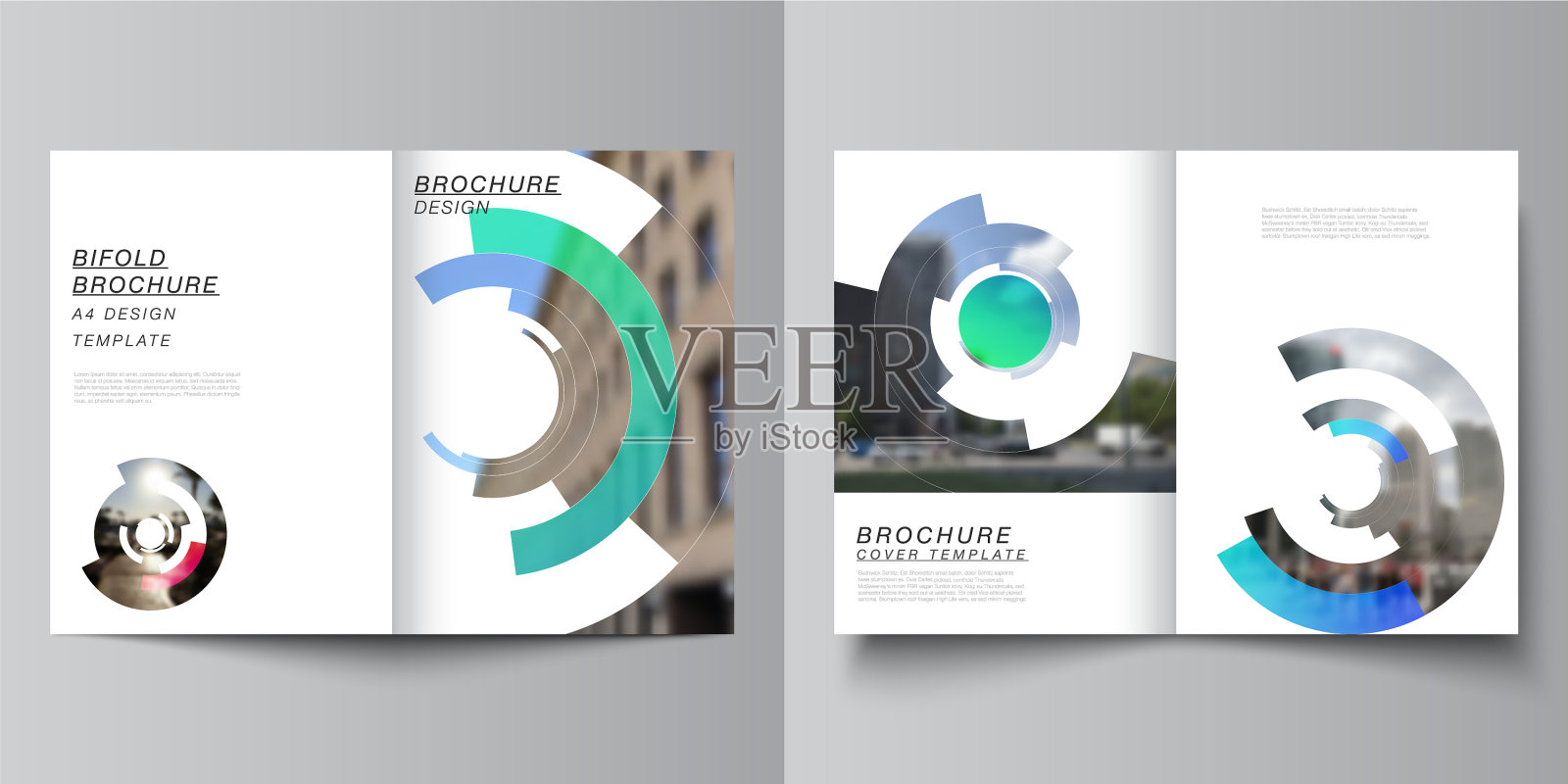 布局两a4格式现代封面设计模板素材