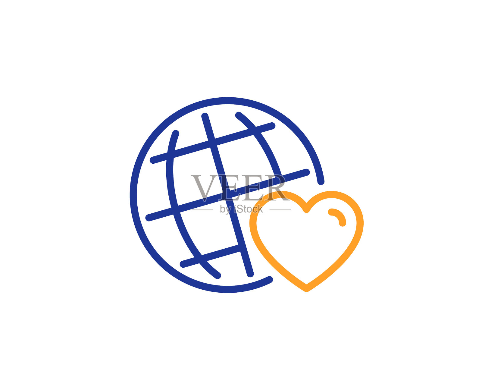 朋友世界线标志友谊爱情标志设计元素图片