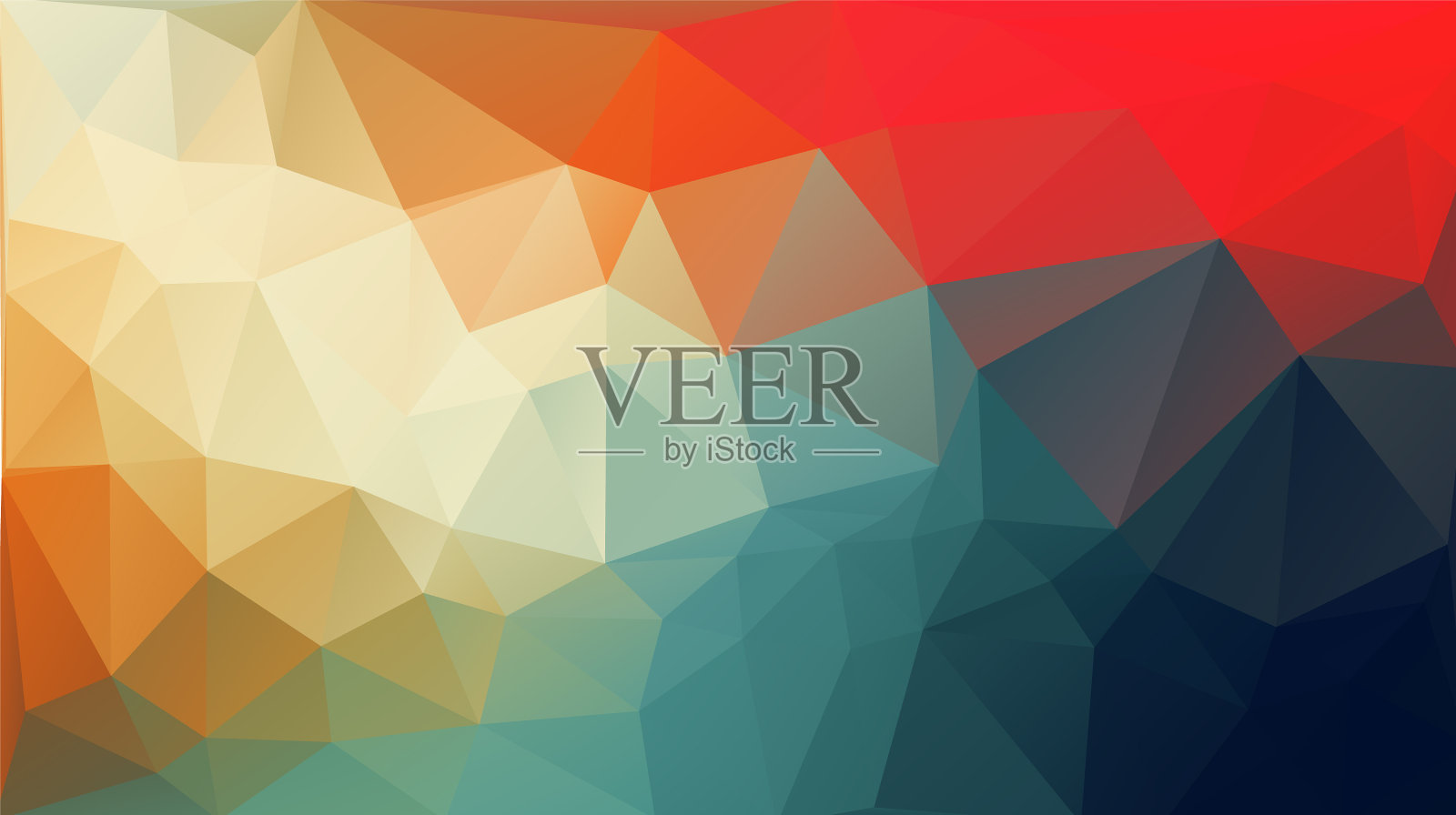 低聚三角形水平网页设计设计模板素材