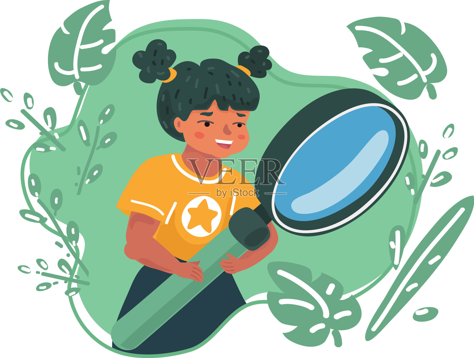 孩子们探索大自然设计元素图片