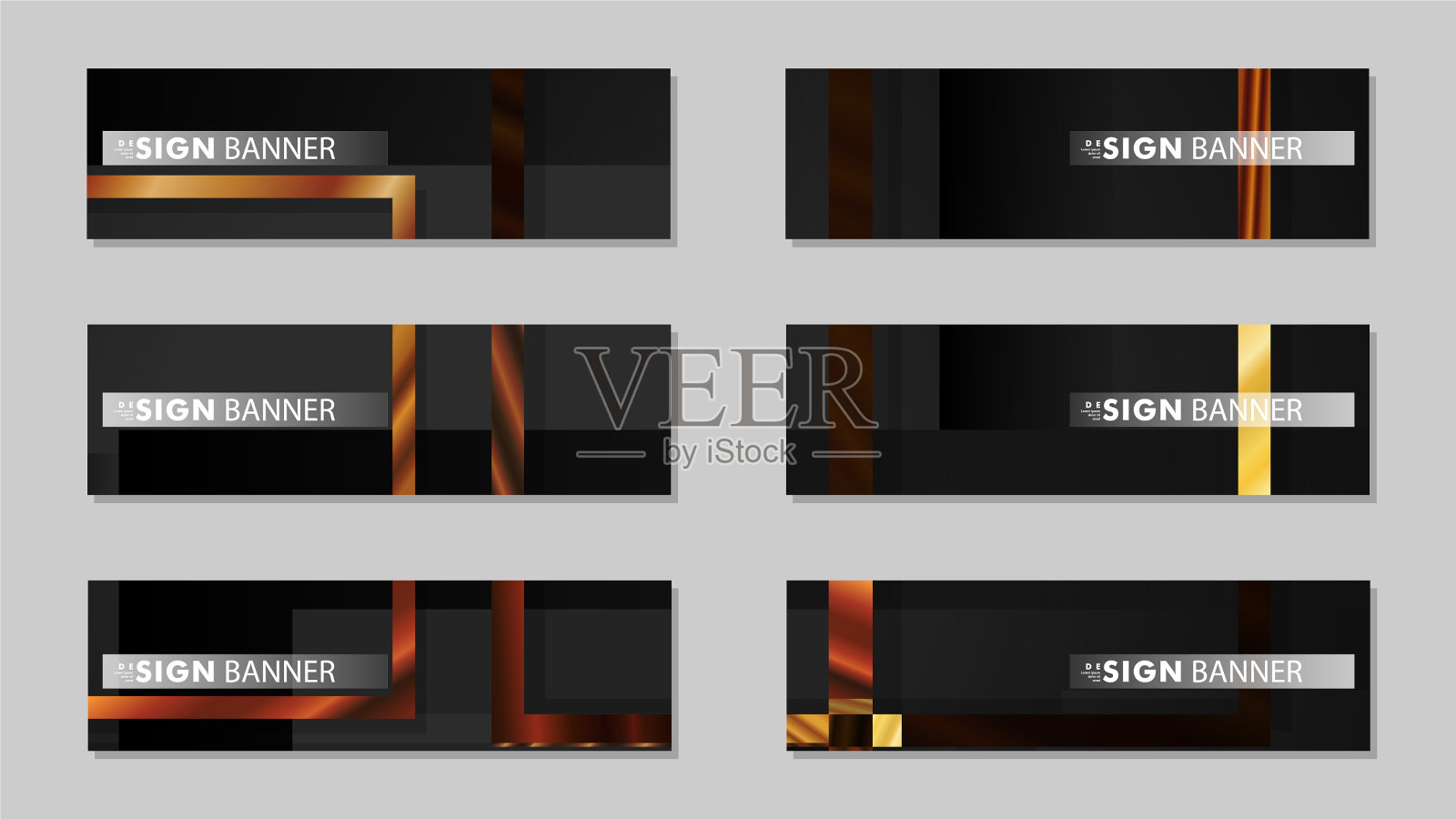 方形旗帜收集木材渐变颜色插画图片素材