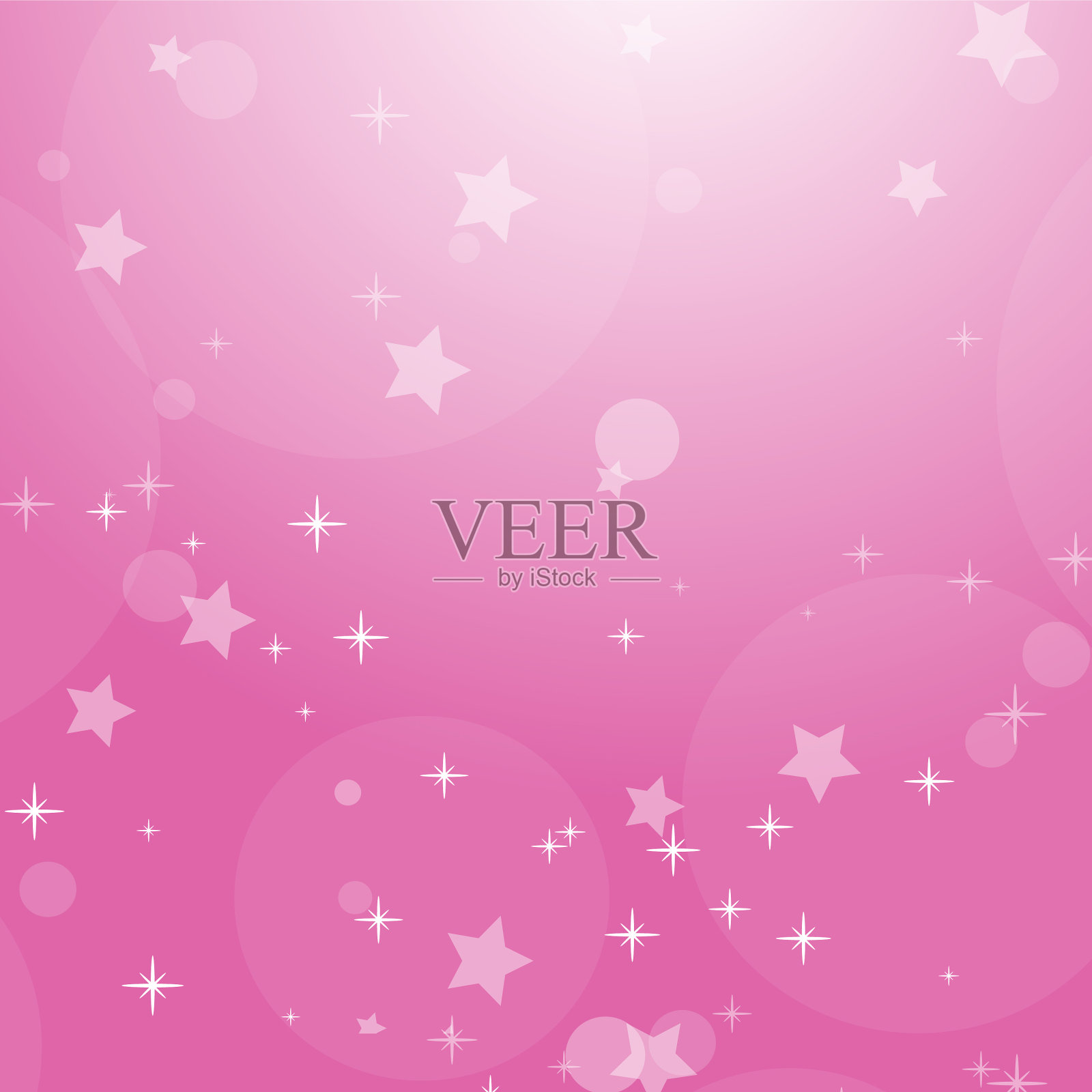 粉色浪漫抽象背景与星星和插画图片素材