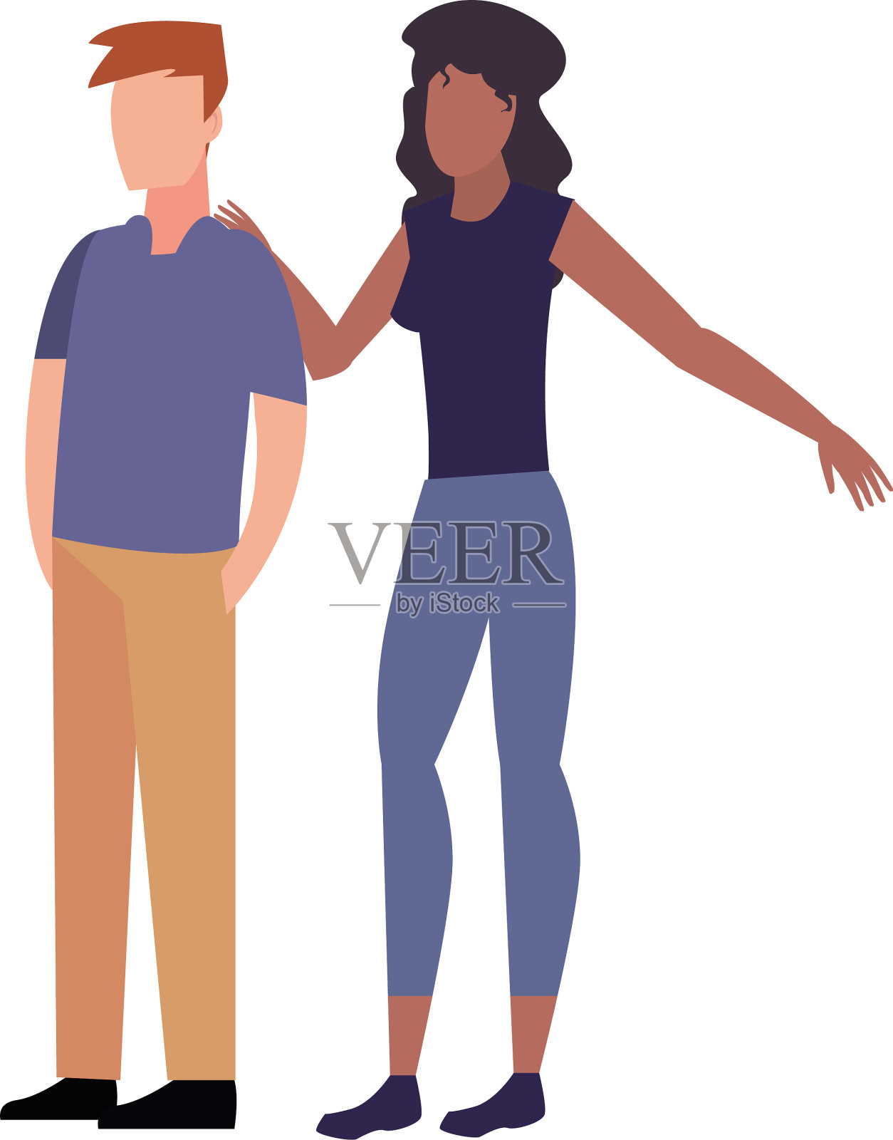 男人和女人角色的化身设计元素图片