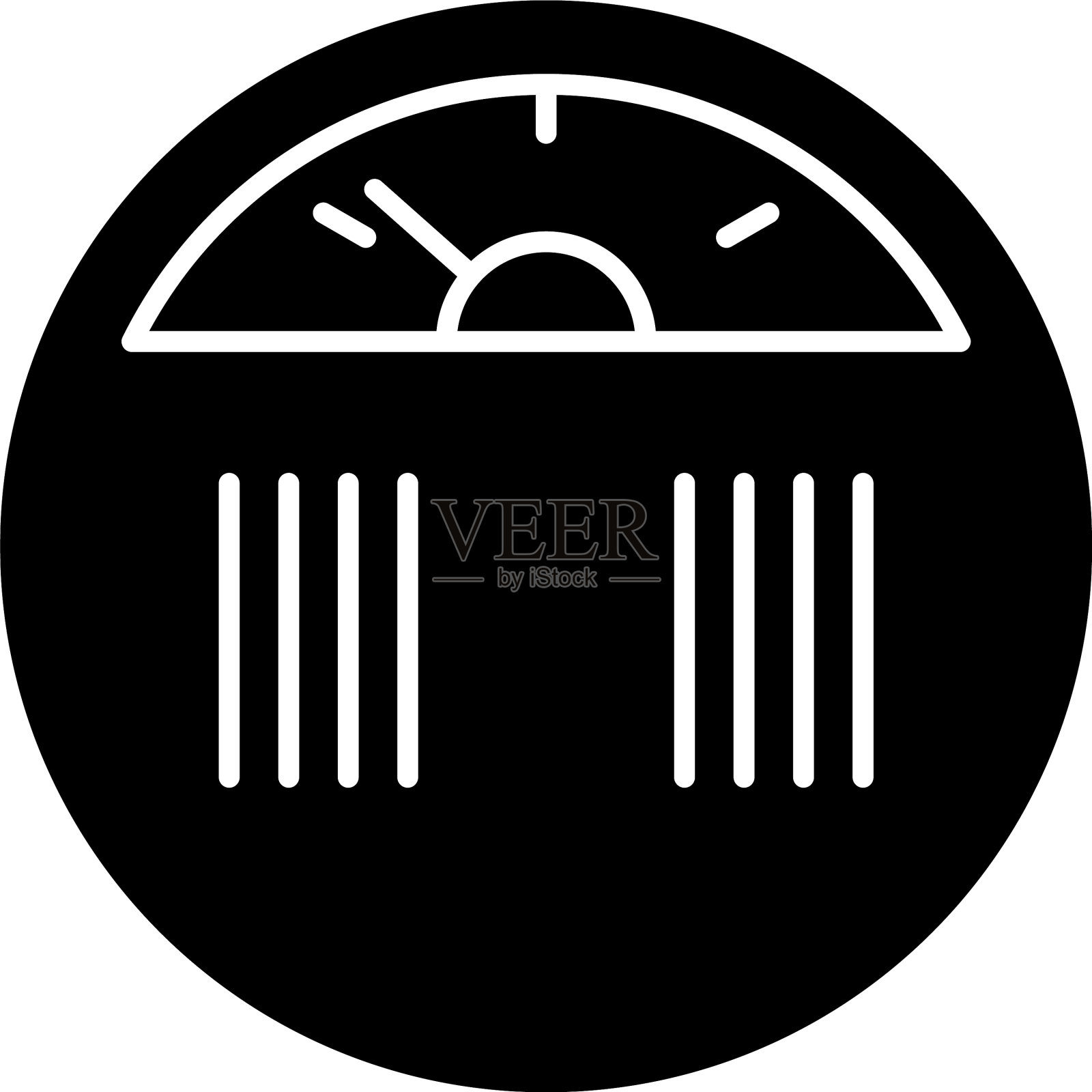 重量测量黑色图标上签字设计元素图片