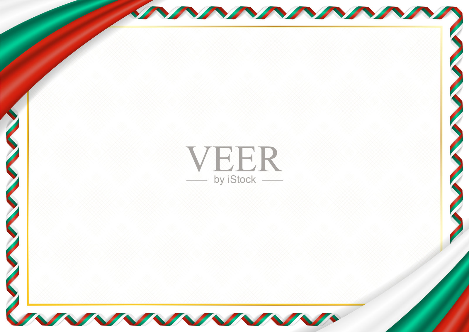 边框采用保加利亚国色插画图片素材