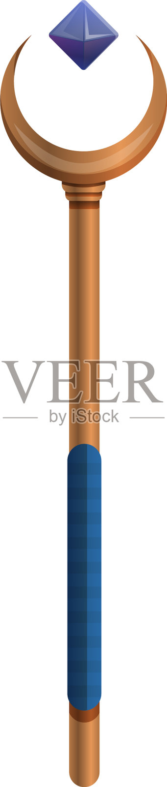 魔术棒图标卡通风格设计元素图片