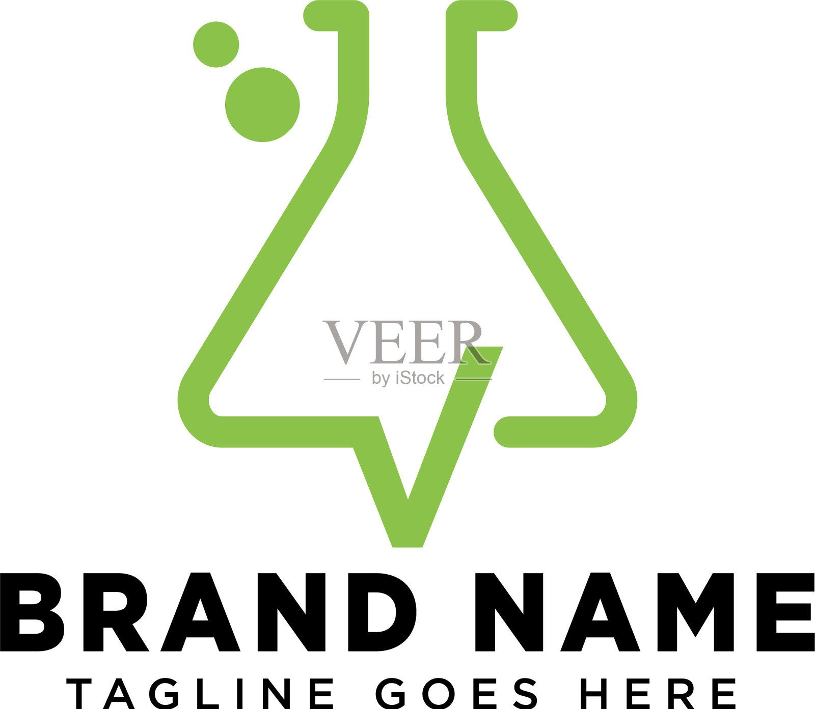 初始v分子DNA标志设计模板图标插画图片素材