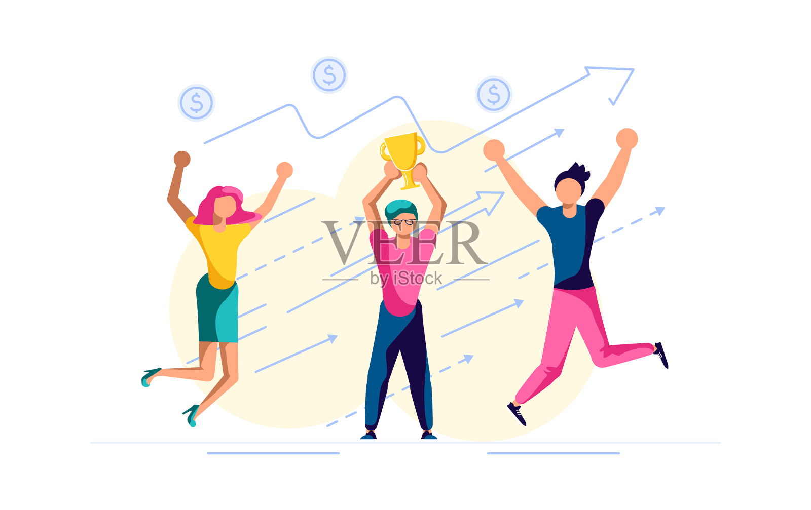 企业成功的概念设计元素图片