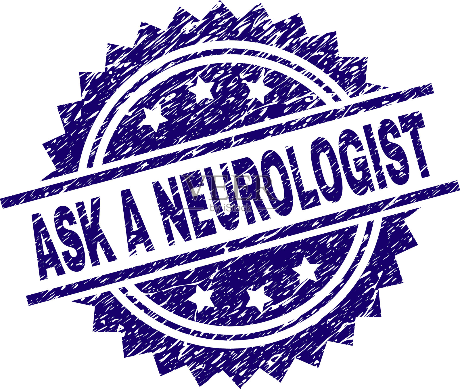 垃圾纹理问神经学家印章印章插画图片素材