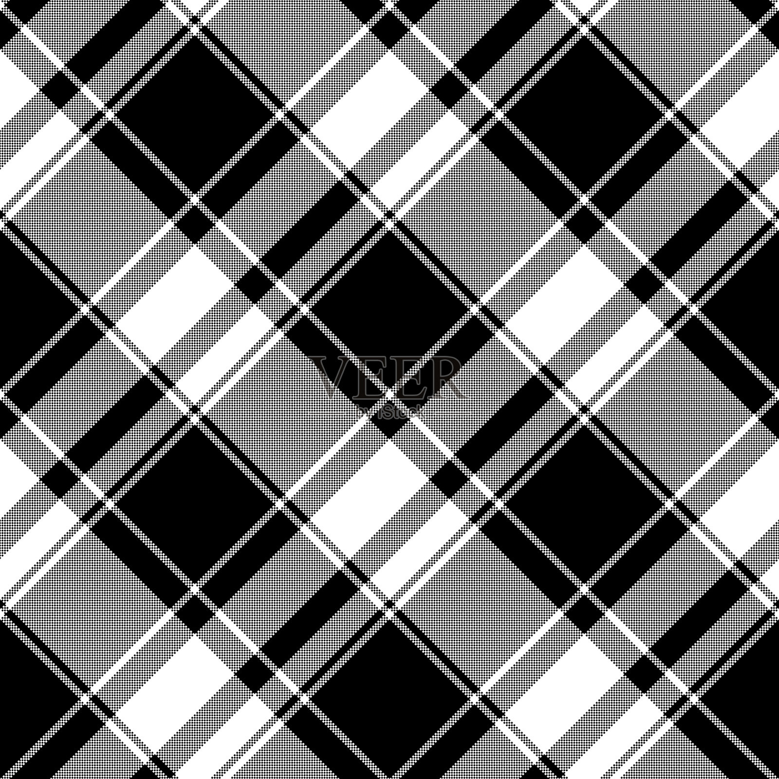 黑白格子像素图案无缝格子插画图片素材