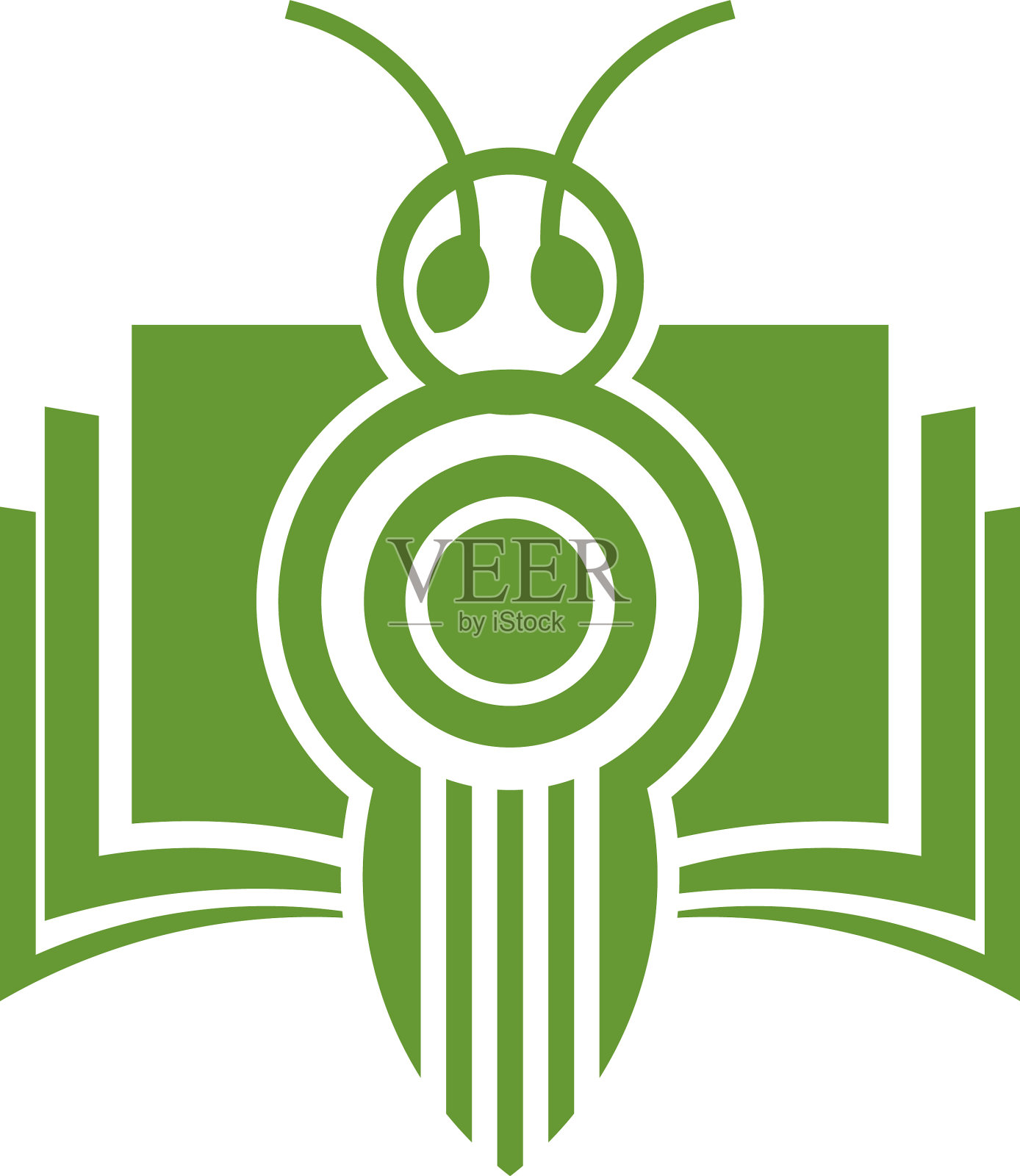 蜜蜂教育标志模板设计元素图片