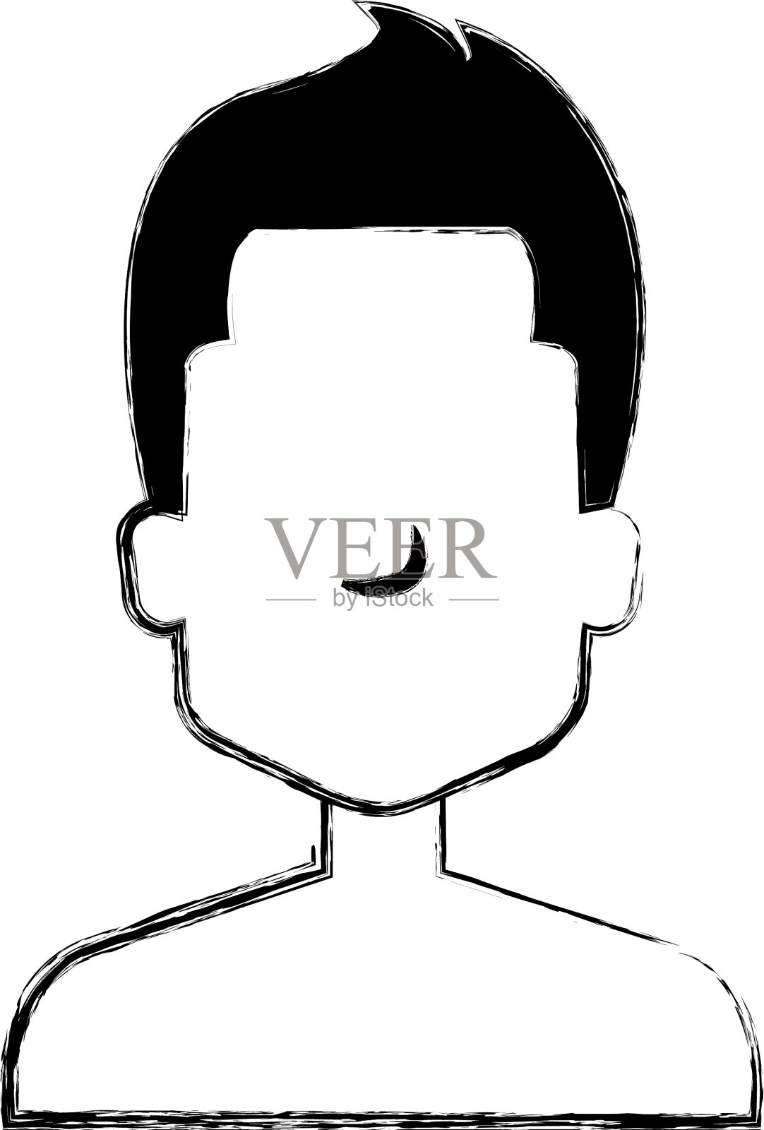 年轻人赤膊头像设计元素图片