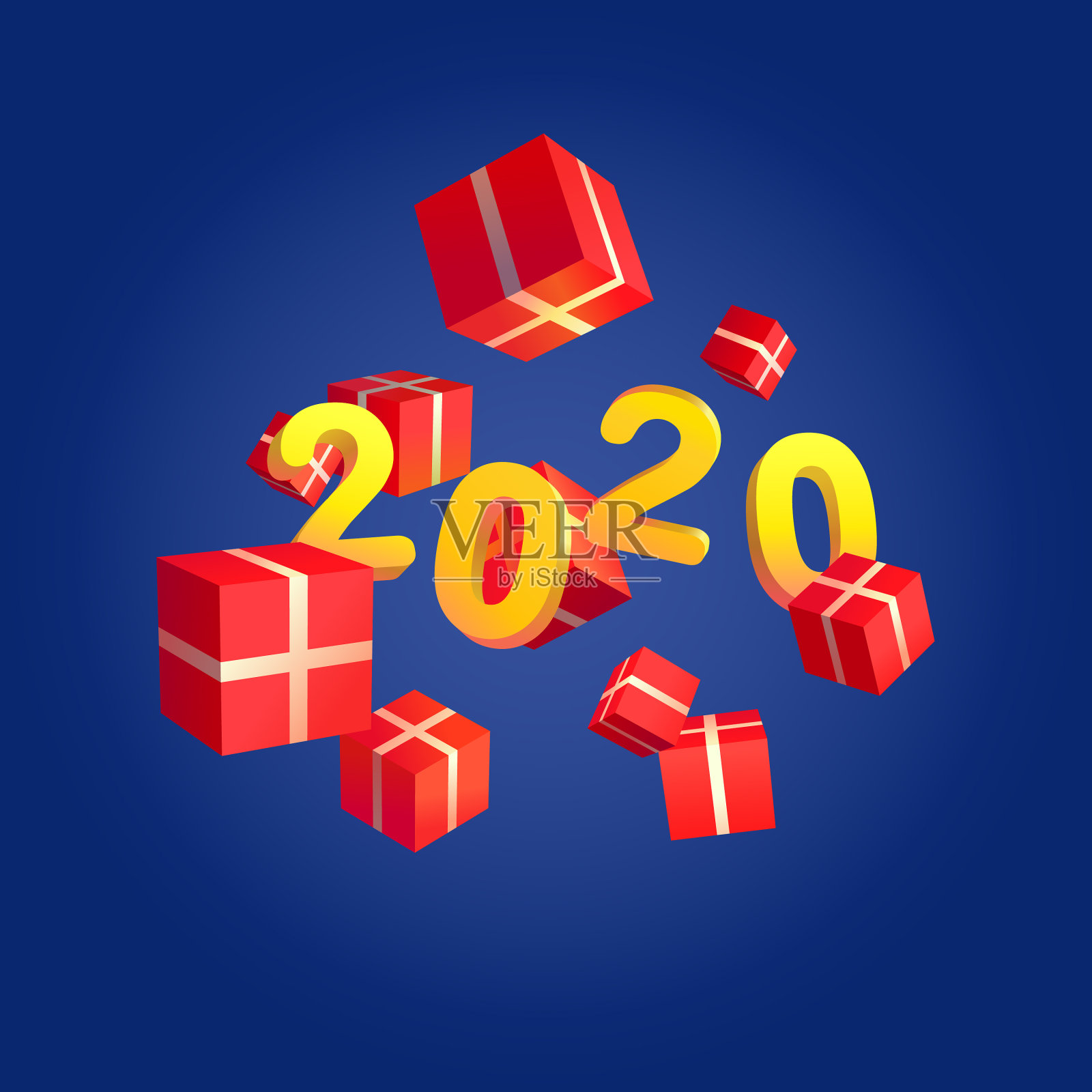 2020年新年快乐插画图片素材