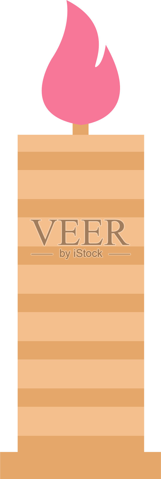 燃烧蜡烛孤立图标编辑设计元素图片