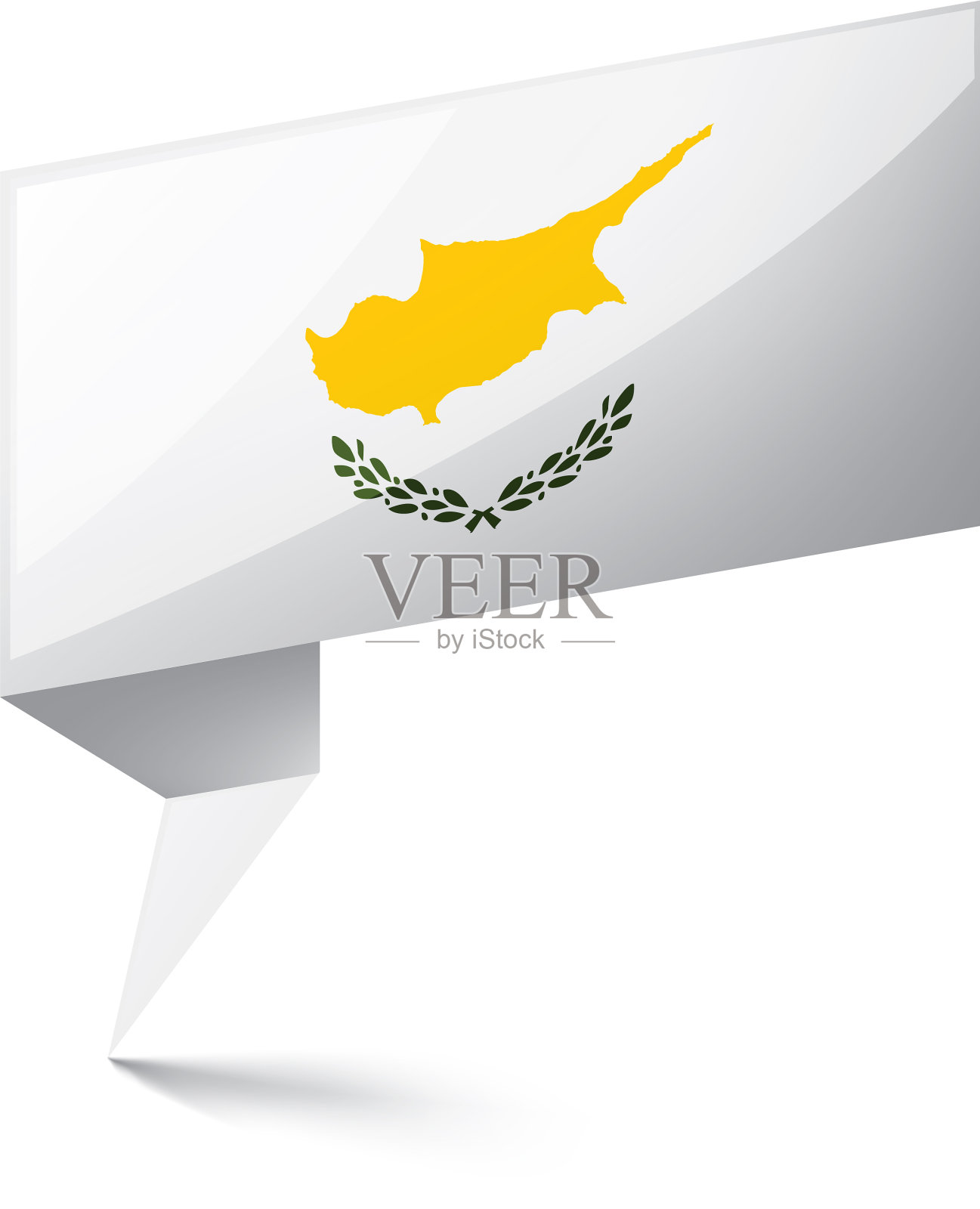 塞浦路斯国旗上有白色设计元素图片