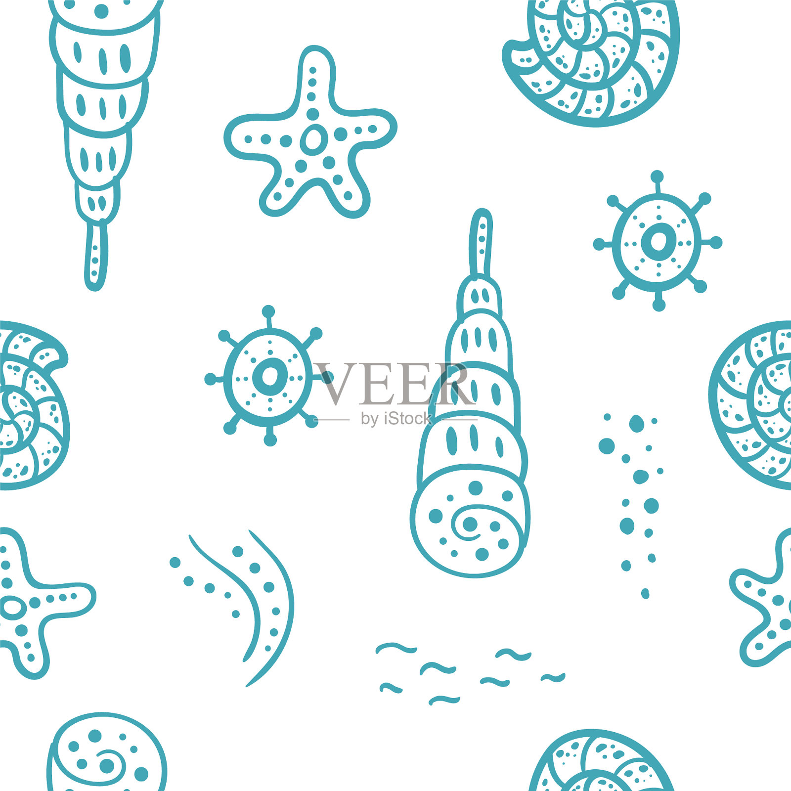 斯堪的纳维亚式无缝图案插画图片素材