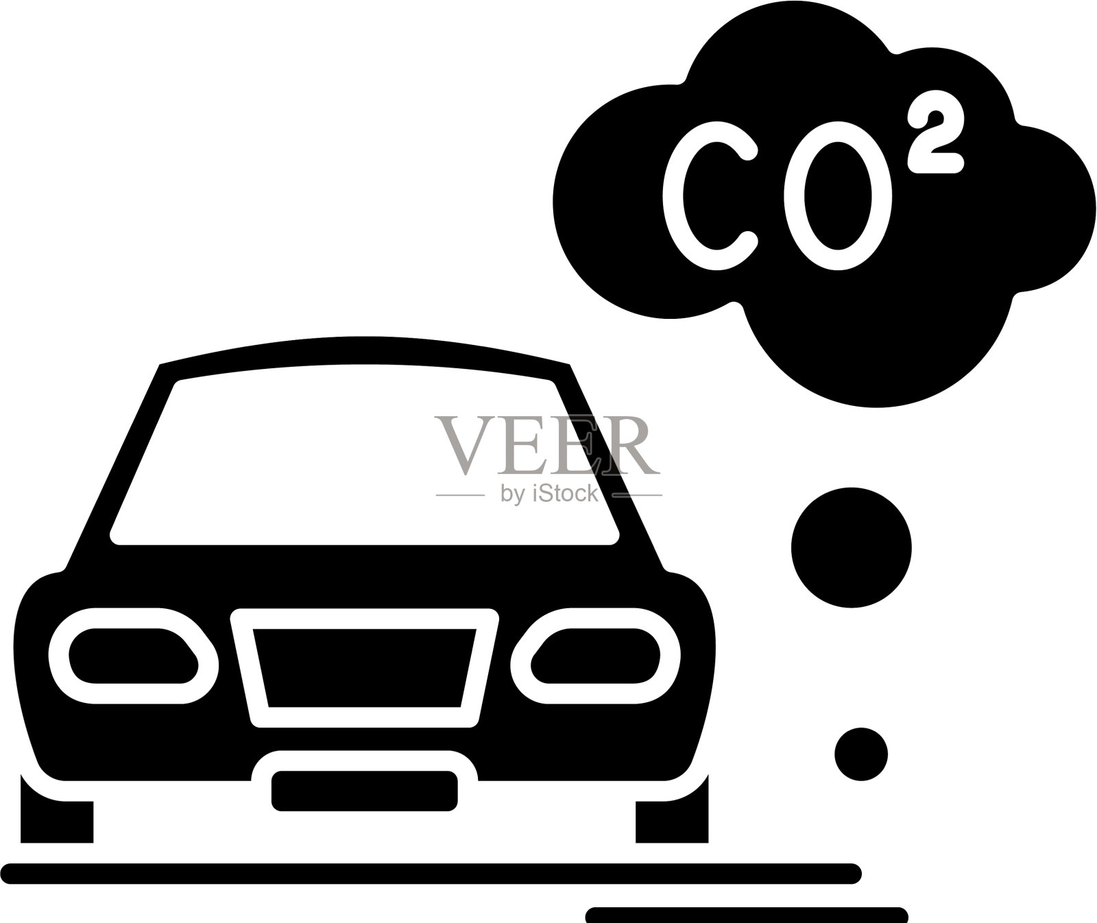 机动车污染的黑色标志标志上设计元素图片