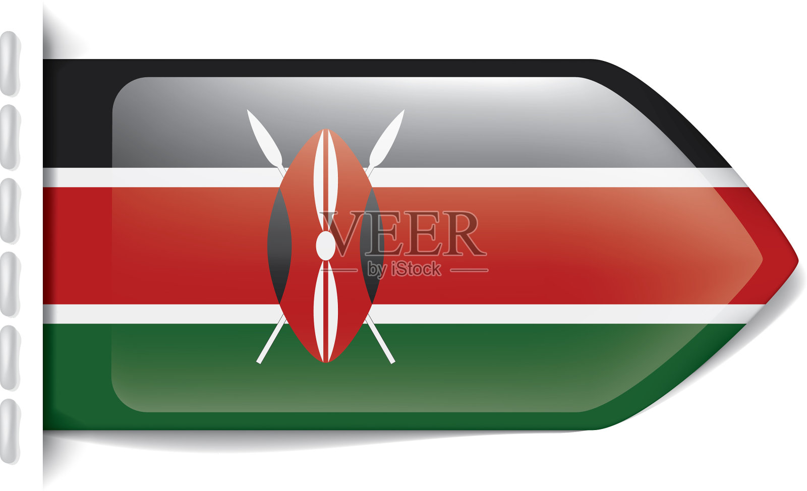 肯尼亚国旗上有白色设计元素图片