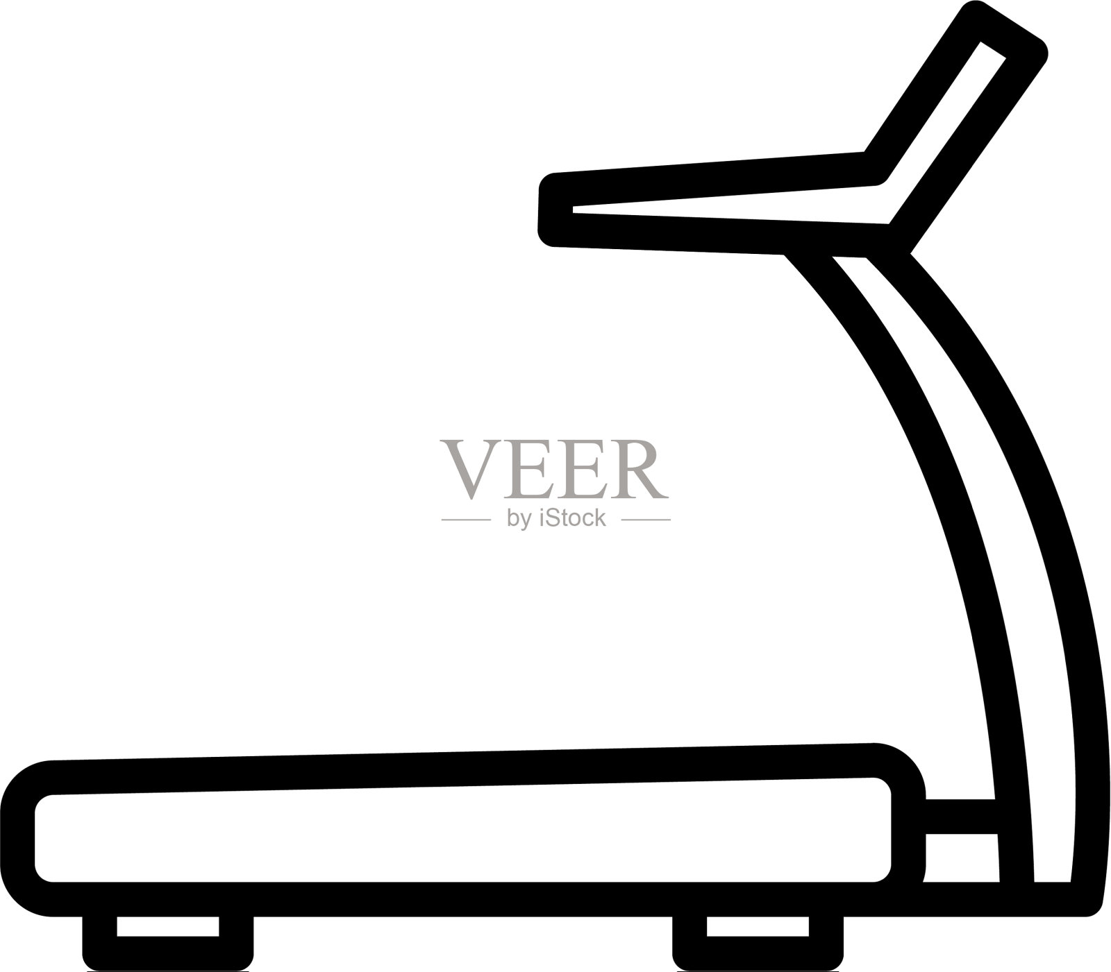 跑步机图标设计元素图片