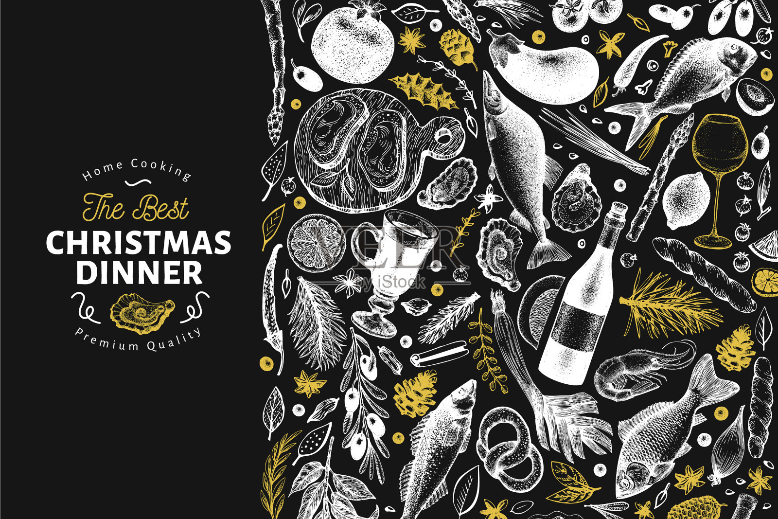 快乐圣诞晚餐设计模板设计模板素材