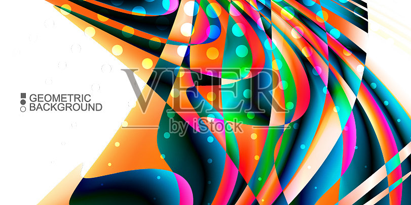 几何色彩抽象背景插画图片素材
