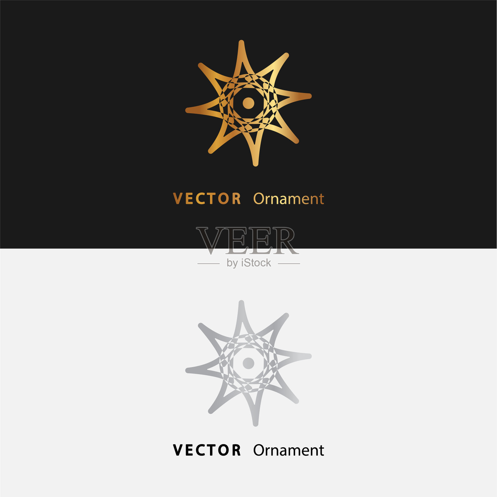 曼陀罗金花图案东方剪影插画图片素材