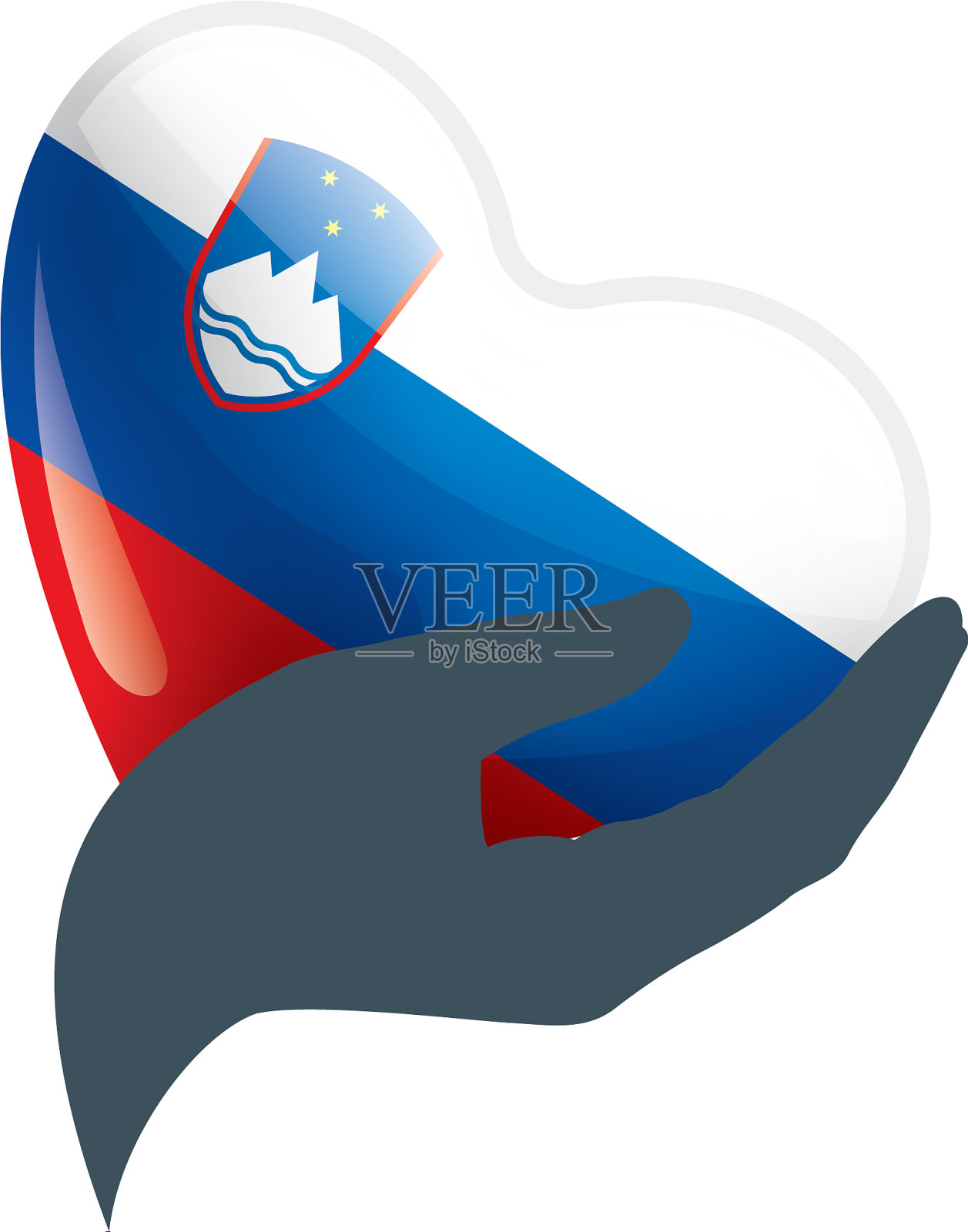 斯洛文尼亚国旗上的白色设计元素图片