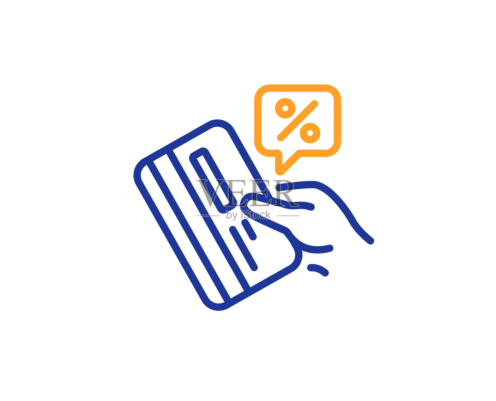 信用卡百分比线图标折扣标志设计元素图片