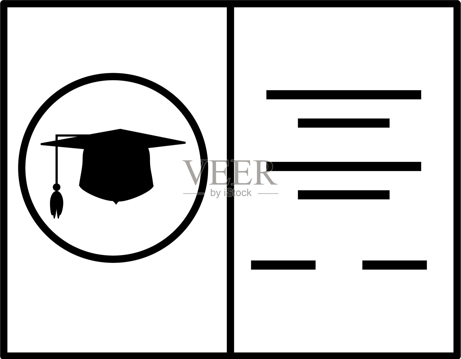 毕业证书孤立图标图标素材