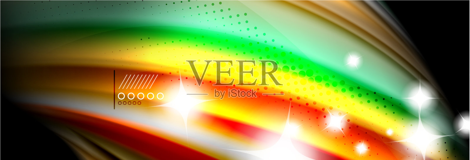 彩色流动海报波浪液体形状的颜色插画图片素材