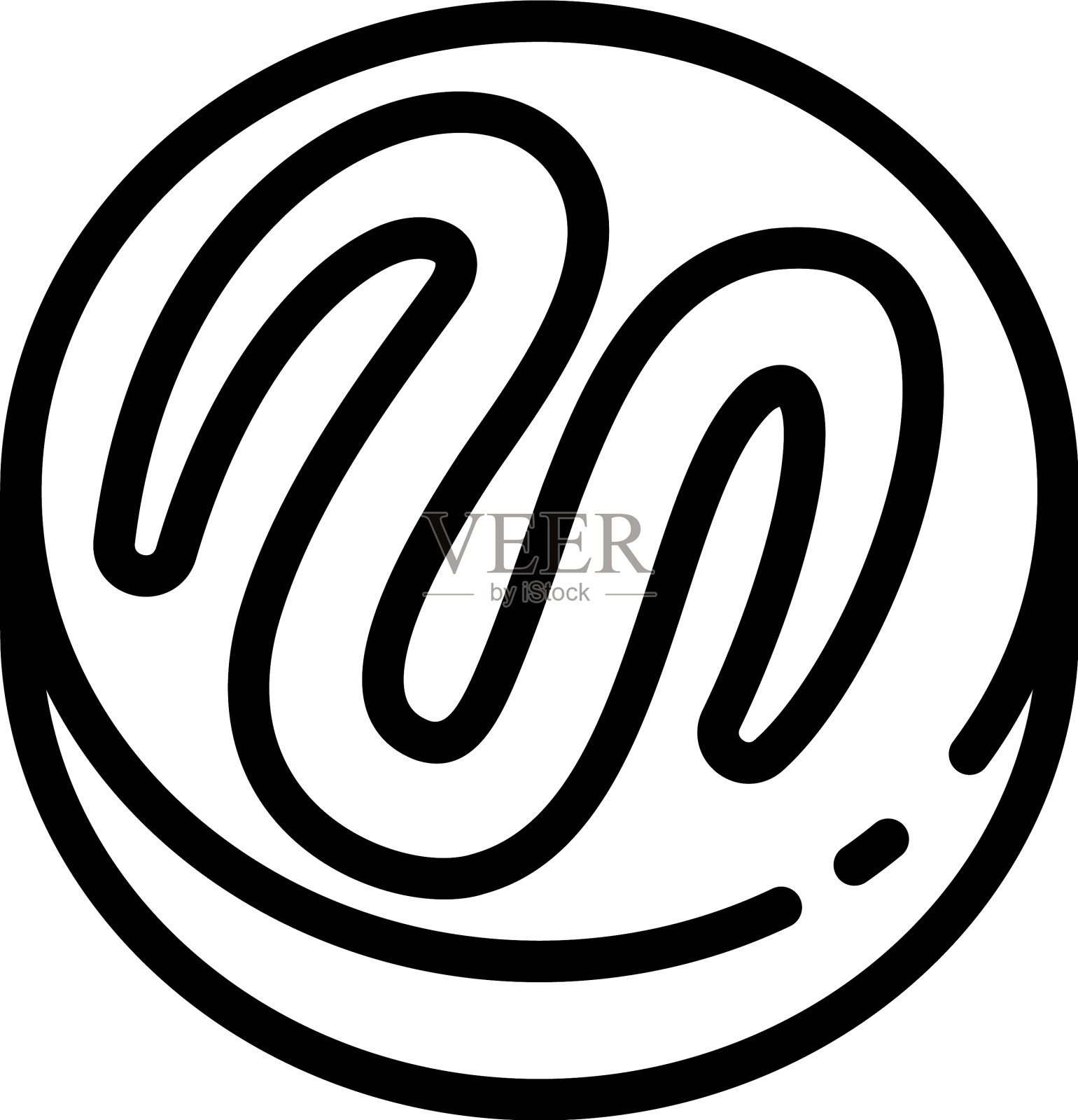 巧克力饼干图标轮廓风格设计元素图片