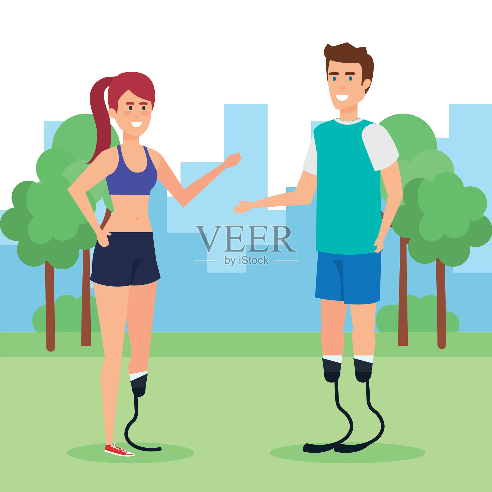 残疾人设计插画图片素材