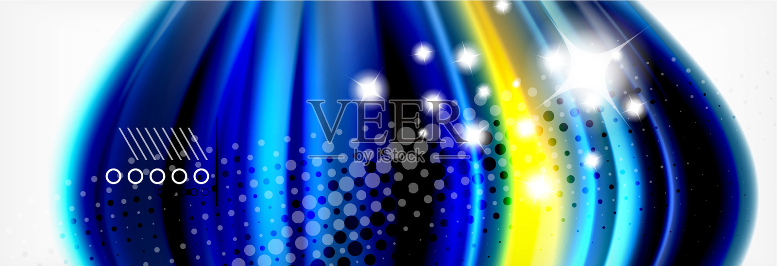 平滑的液体模糊波浪背景颜色流插画图片素材