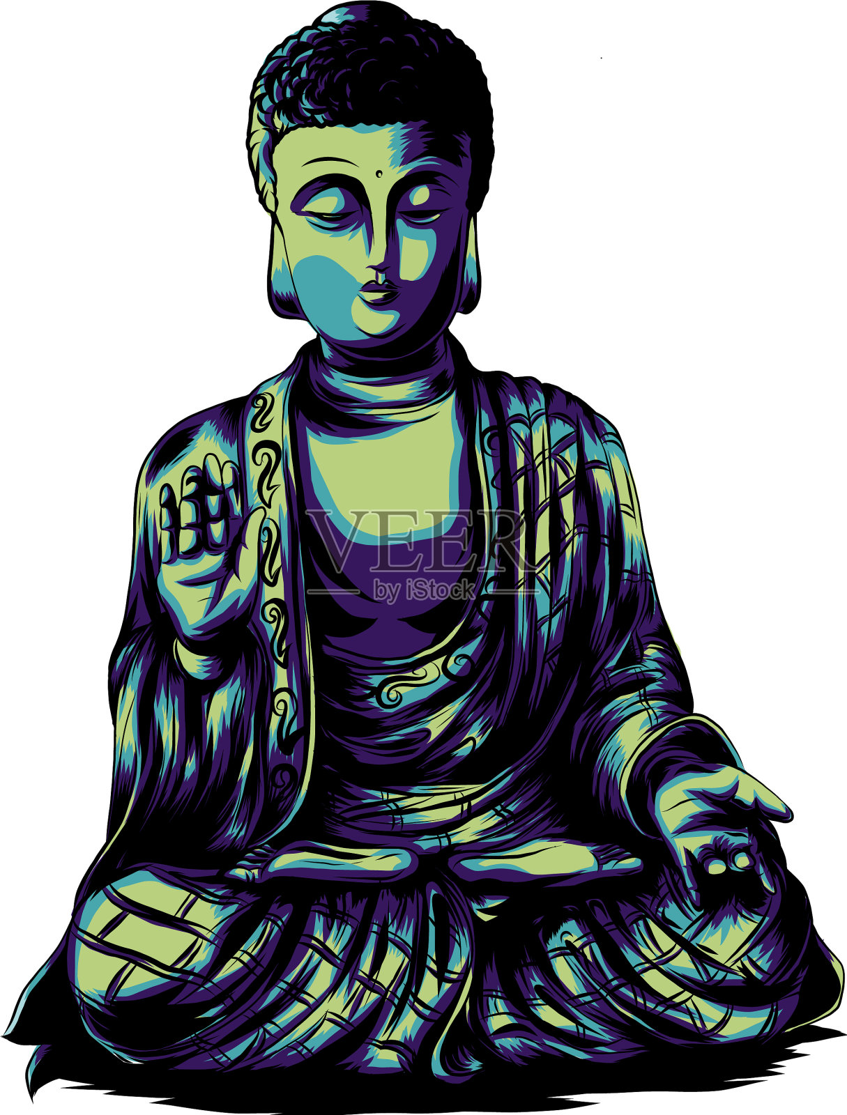 写生与画佛设计元素图片