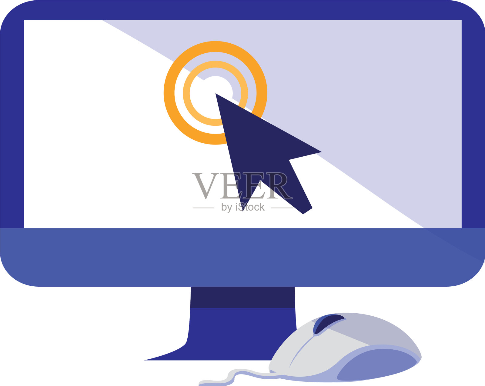 有鼠标和光标的电脑设计元素图片