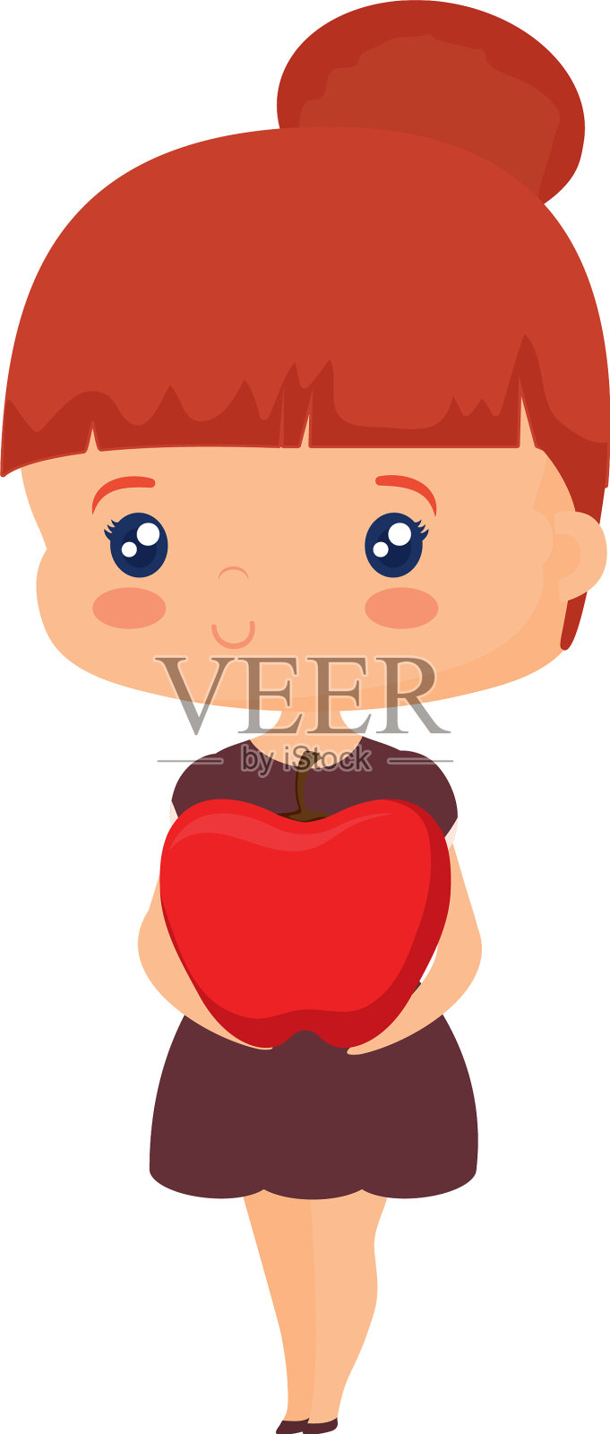 卡通女人图标设计元素图片