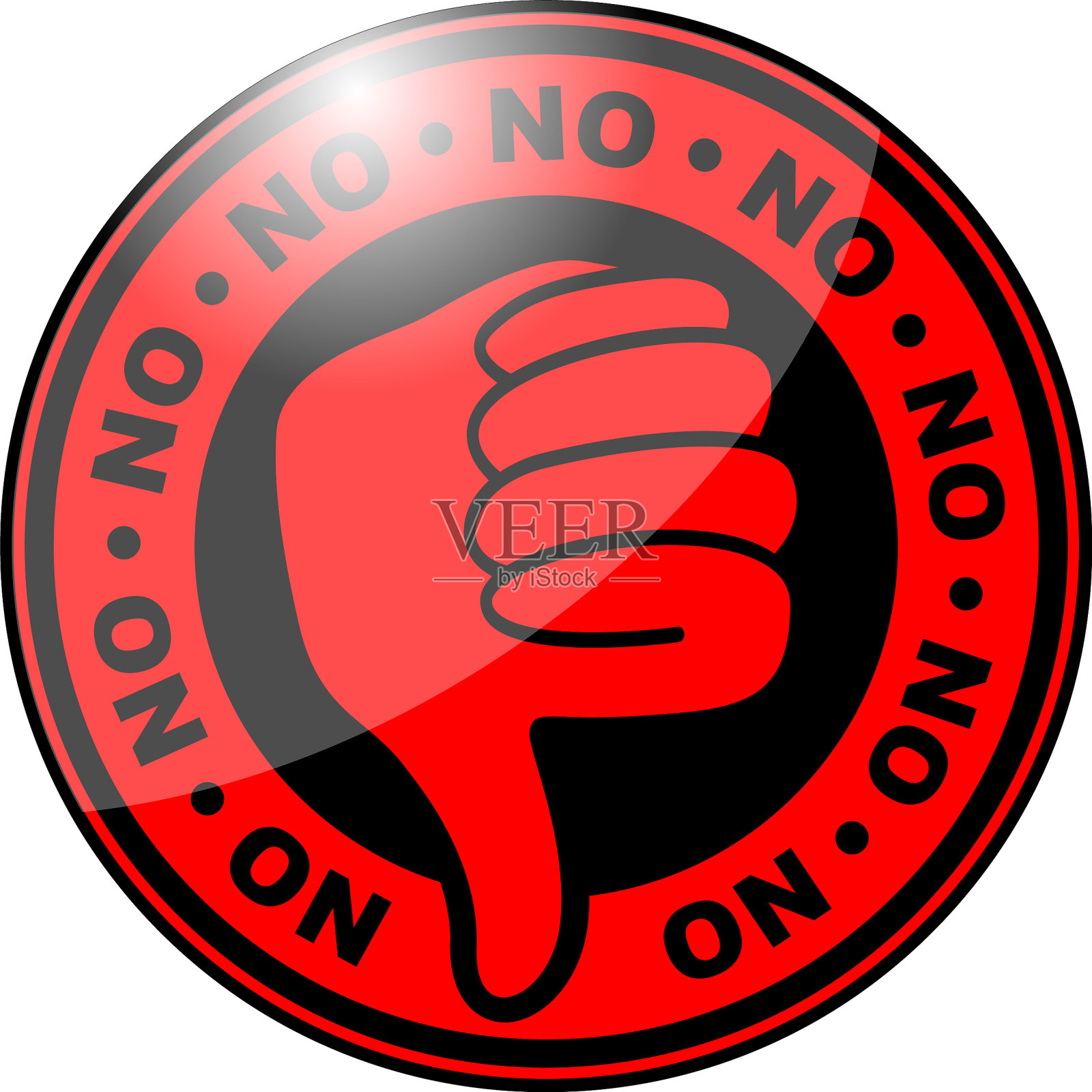 没有拇指向下的图标设计元素图片