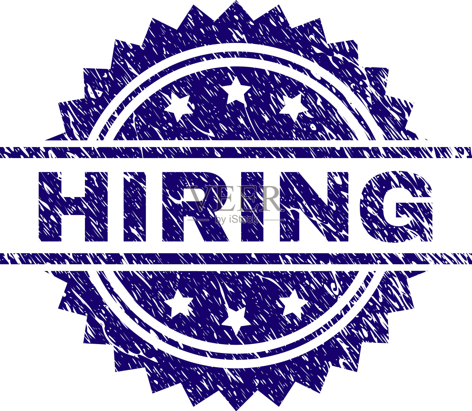 刻有纹理的雇佣印章印章插画图片素材