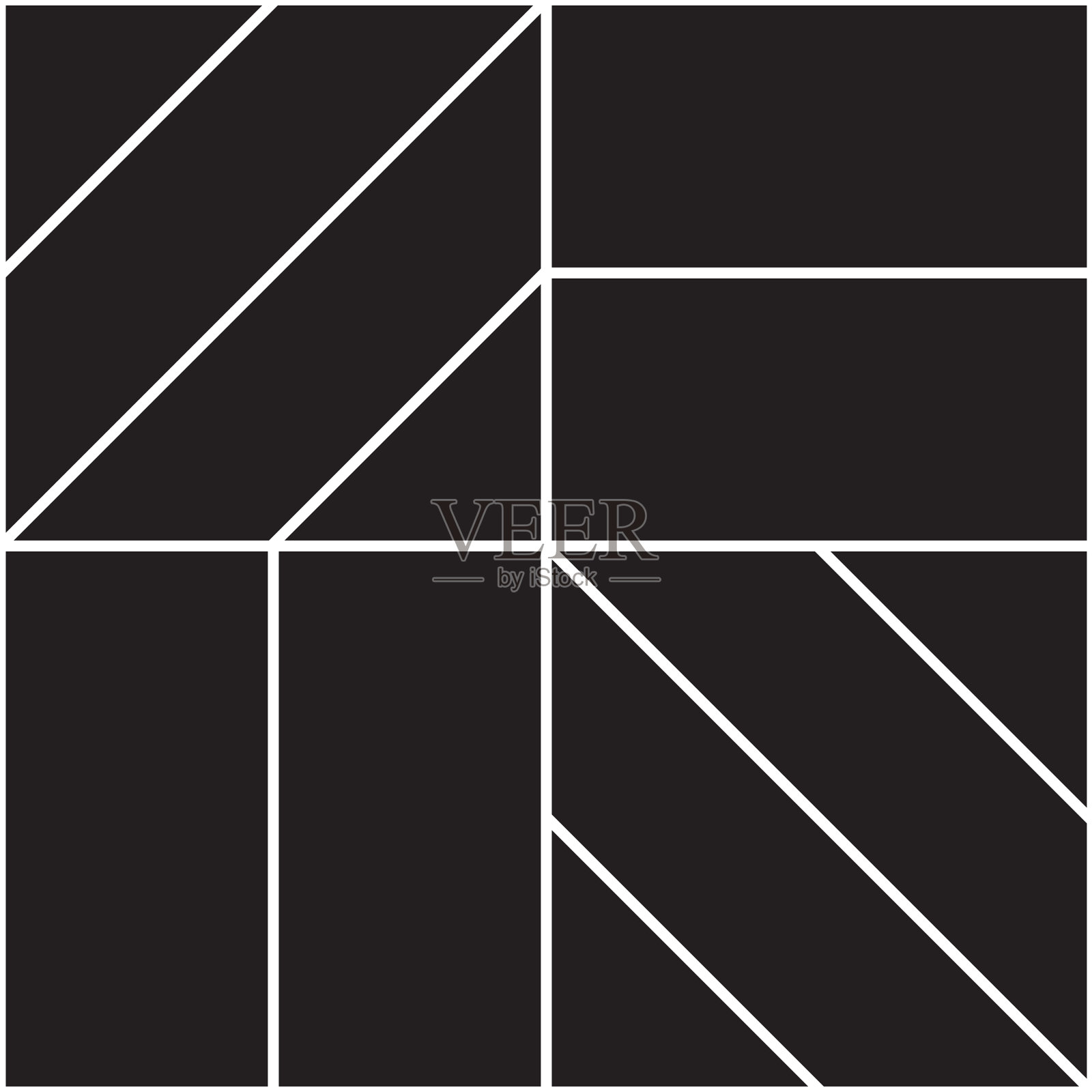 抽象几何无缝图案插画图片素材