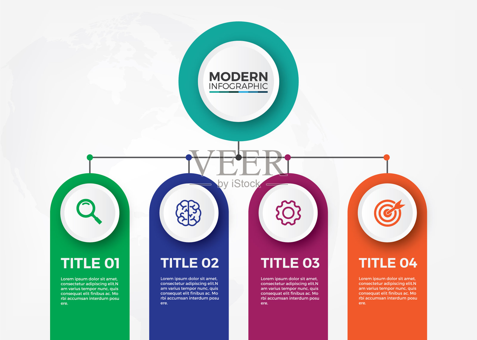 极简主义企业组织结构图设计模板素材