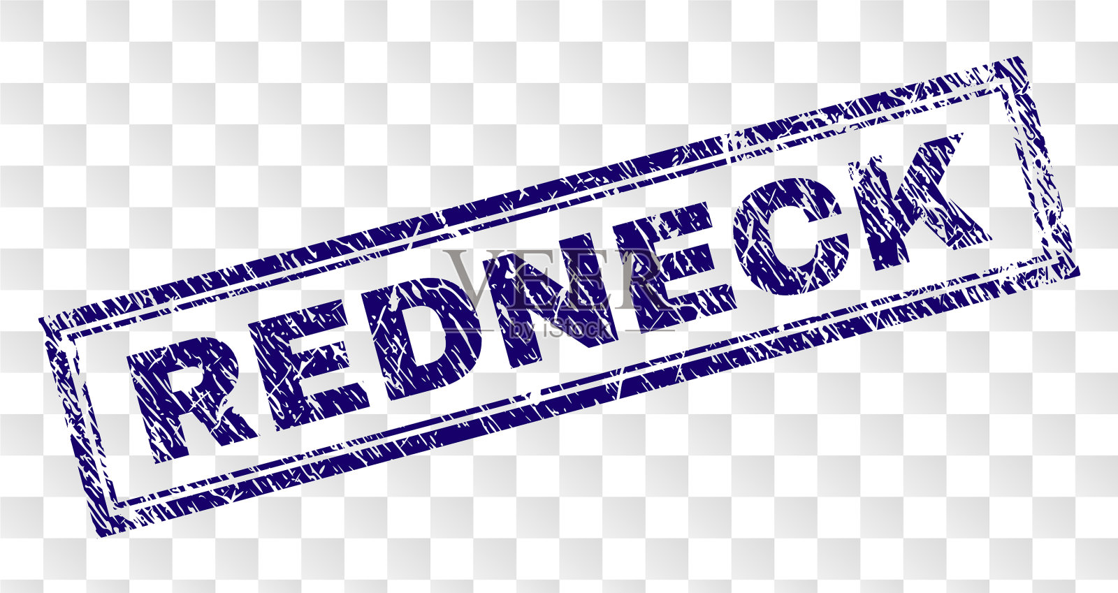 刮痕的乡下人矩形邮票插画图片素材