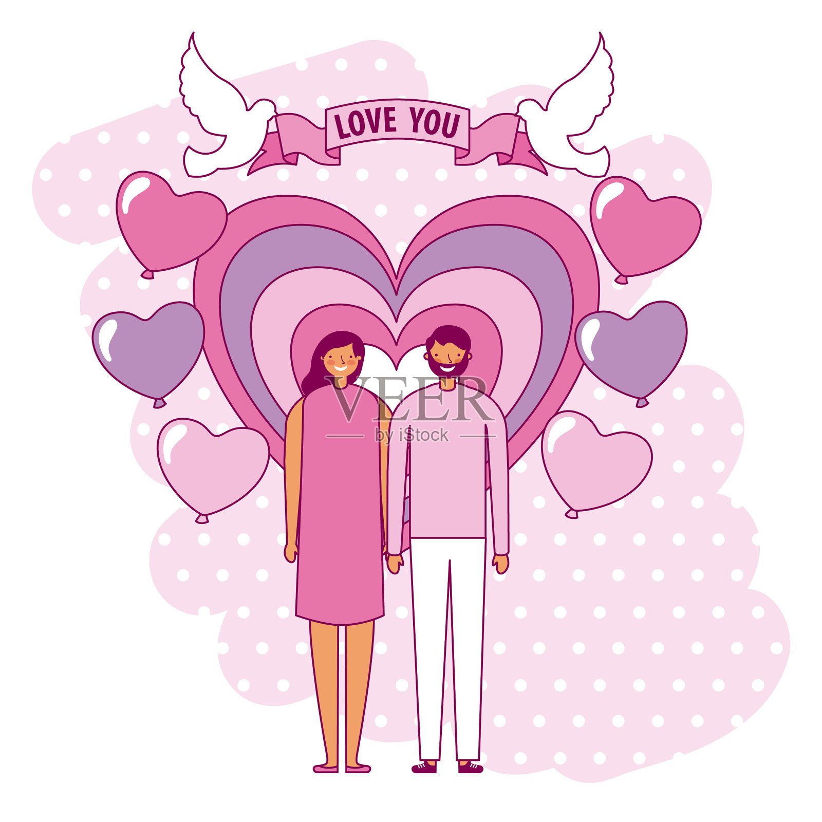 情人节卡片设计元素图片