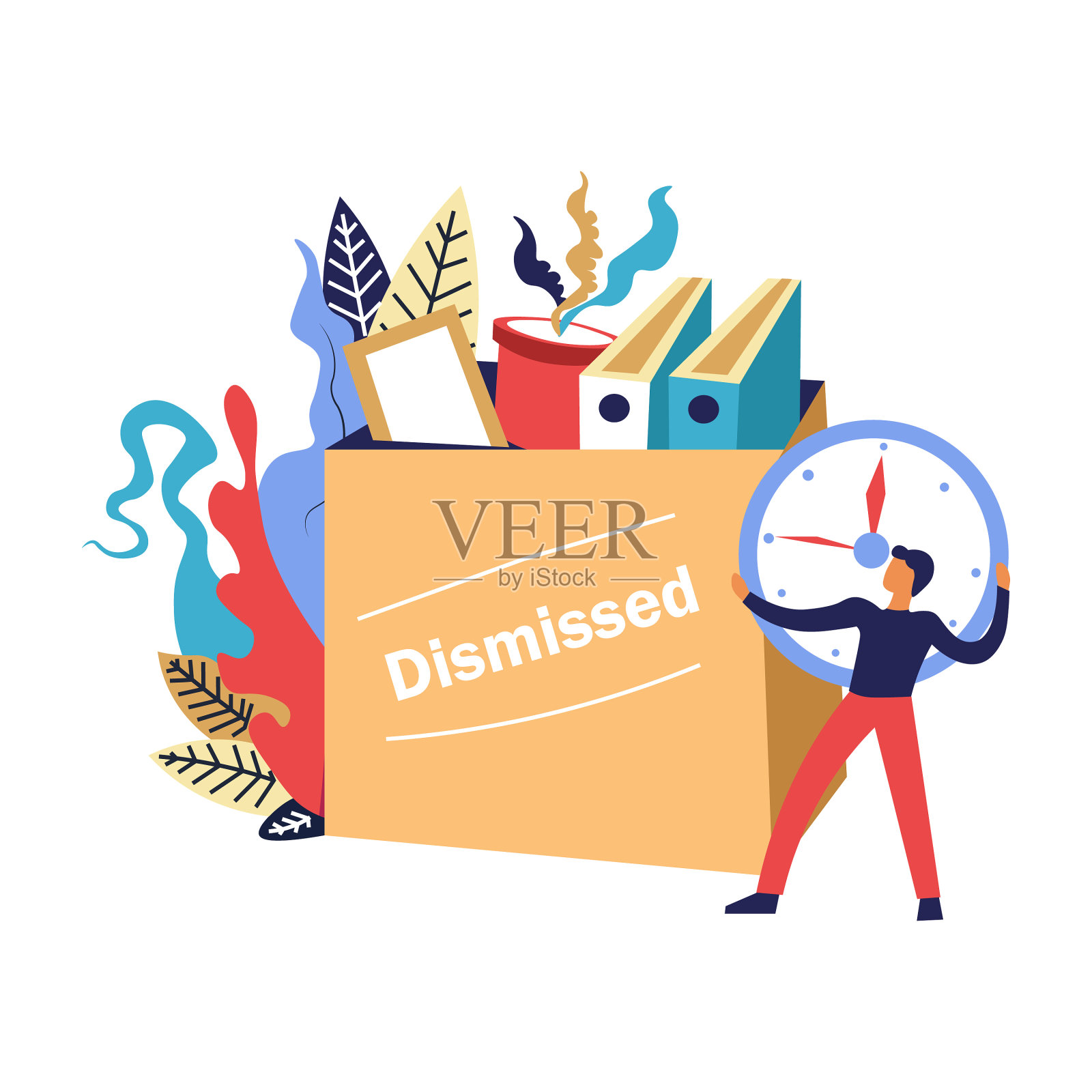 终止雇佣被解雇人员插画图片素材