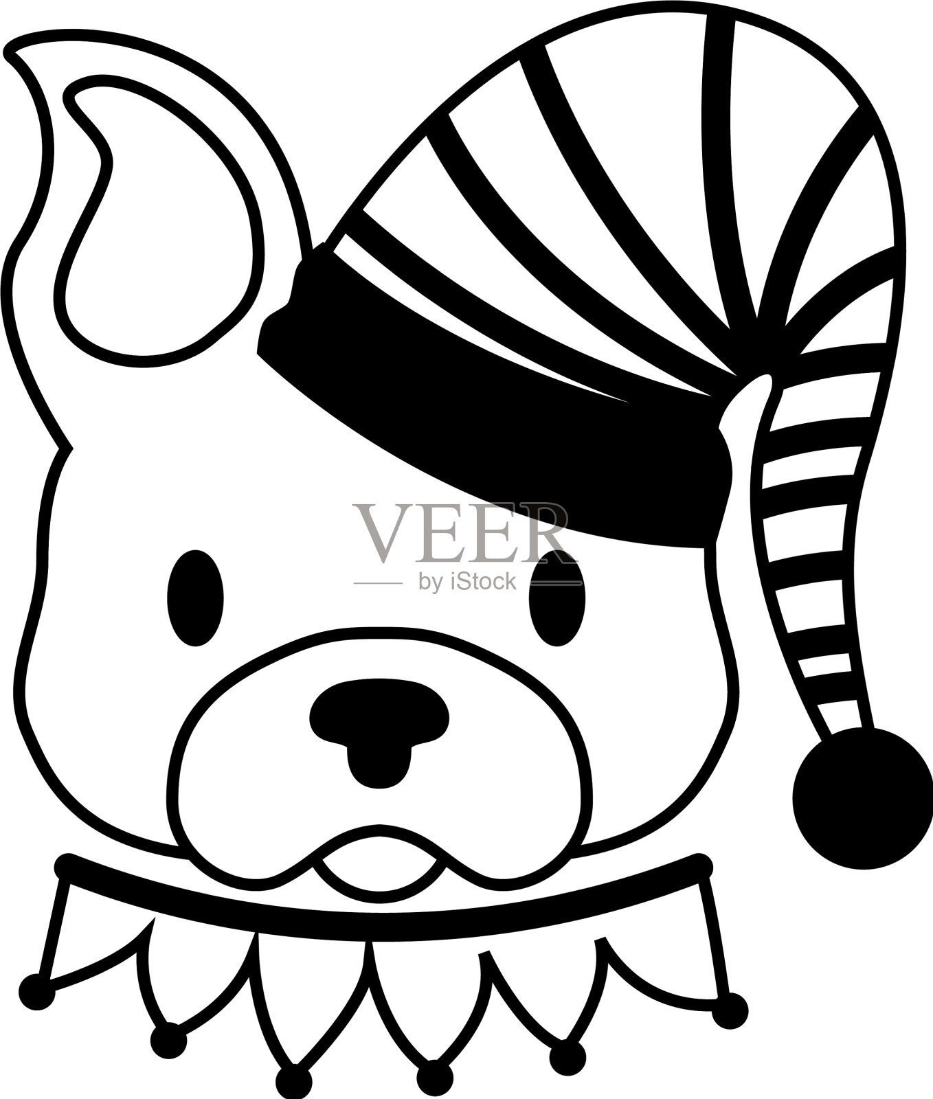 狗狗圣诞快乐卡片设计元素图片