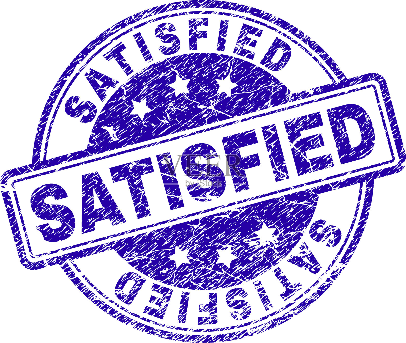 刮痕纹理满意邮票印章插画图片素材