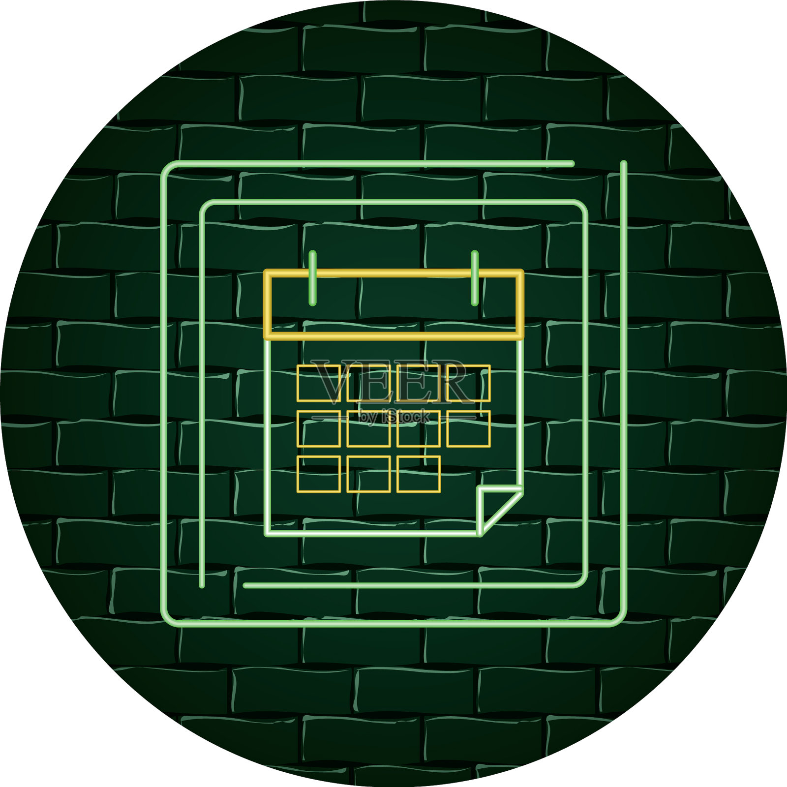 纸质日历卡通图标素材